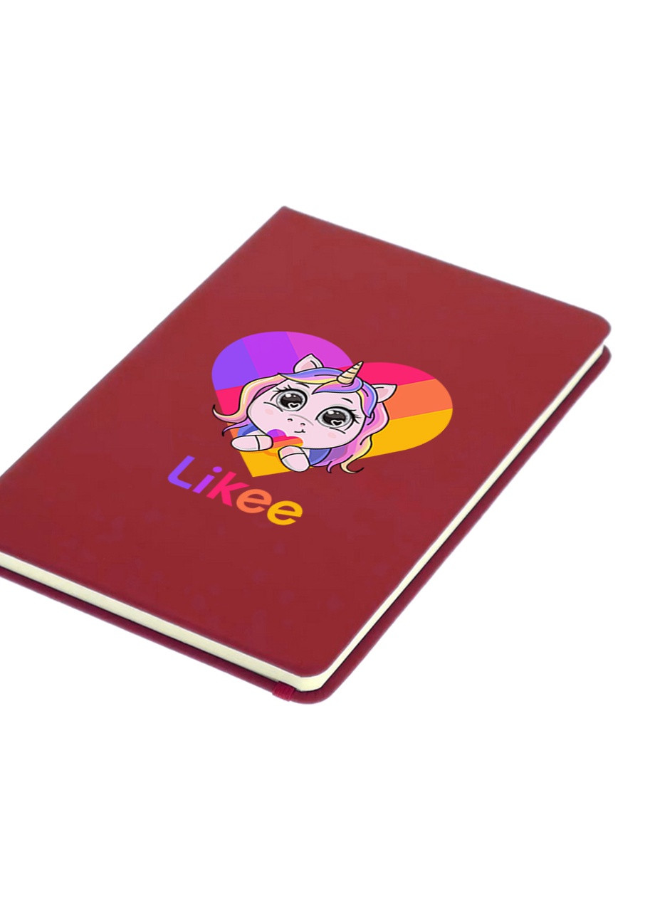 Блокнот А5 Лайки Единорог (Likee Unicorn) Красный (92228-1593-RD) MobiPrint (257327828)