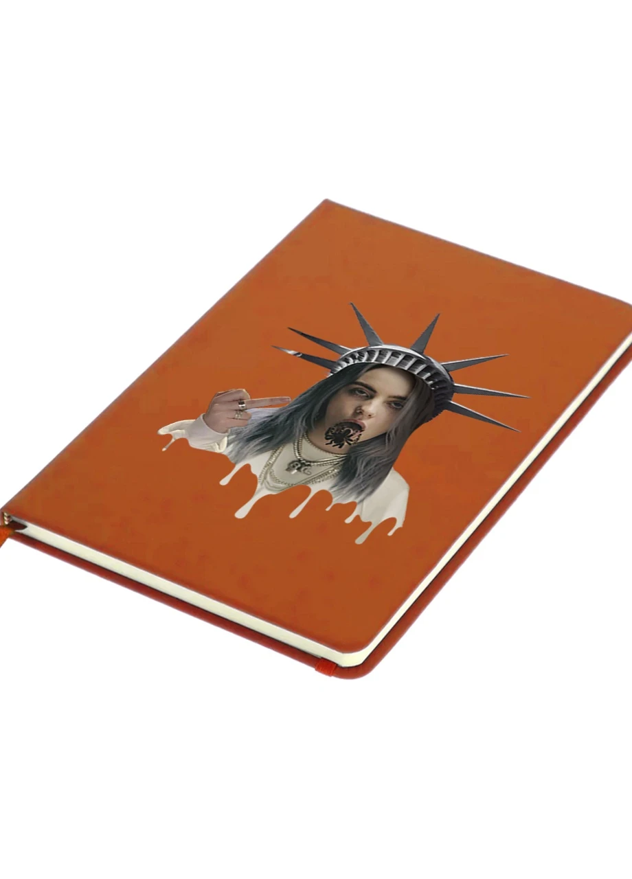 Блокнот А5 Билли Айлиш (Billie Eilish) Оранжевый (92228-1583-OG) MobiPrint (257326480)