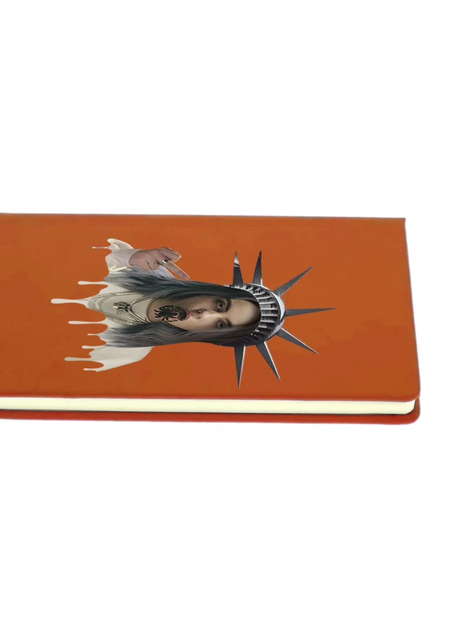 Блокнот А5 Билли Айлиш (Billie Eilish) Оранжевый (92228-1583-OG) MobiPrint (257326480)