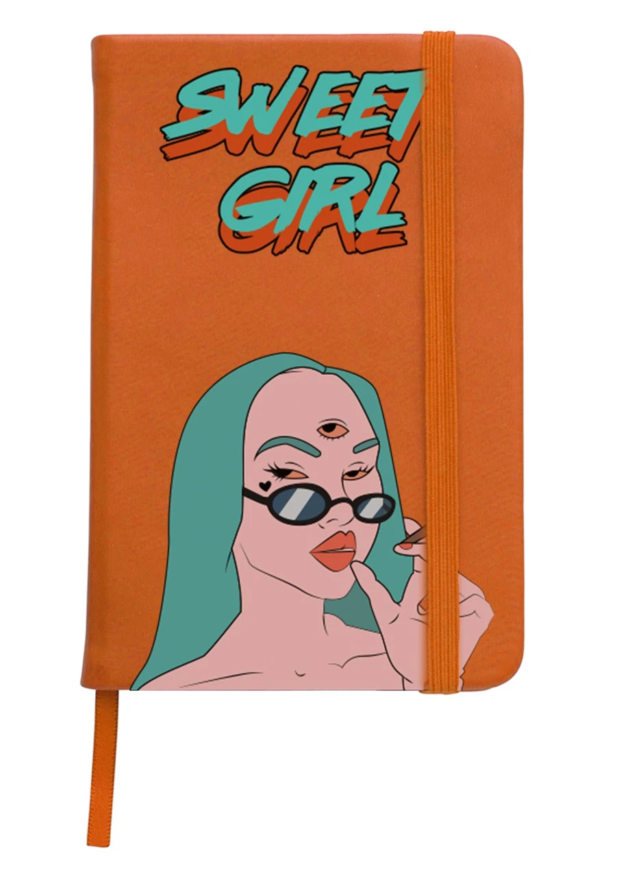 Блокнот А5 Sweet girl Помаранчевий (92228-1638-OG) MobiPrint (257323896)