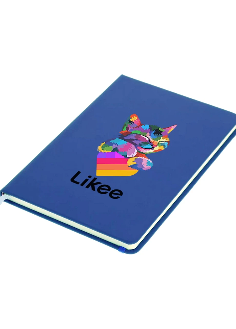 Блокнот А5 Лайк Котик (Likee Cat) Світло-блакитний (92228-1040-SK) MobiPrint (257327776)