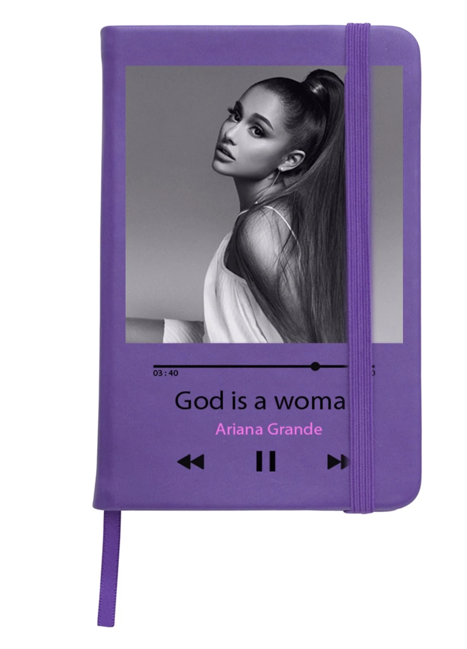 Блокнот А5 Ариана Гранде (Ariana Grande) Фиолетовый (92228-1624-PU) MobiPrint (257321814)