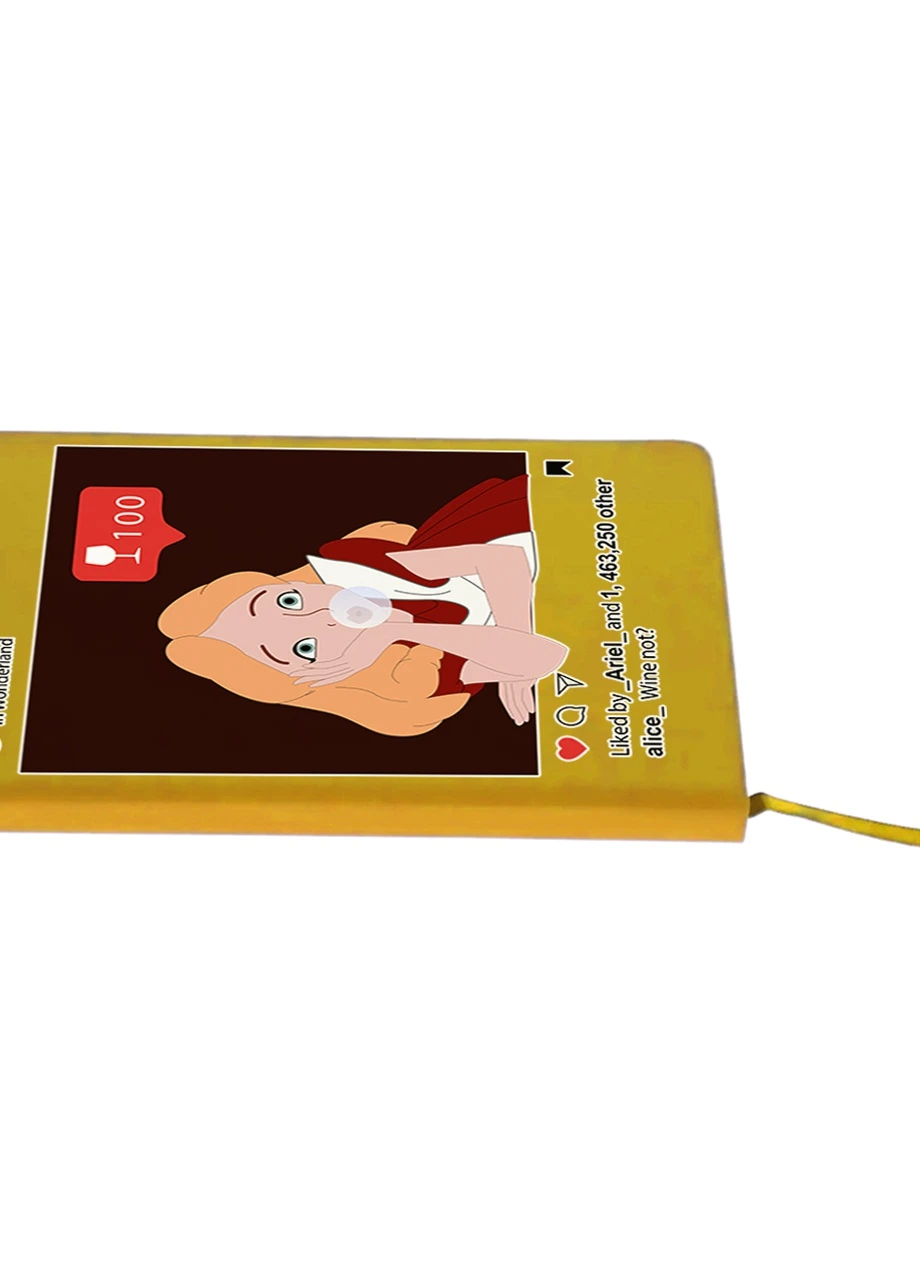 Блокнот А5 Аліса з жуйкою Жовтий (92228-1433-SY) MobiPrint (257322142)