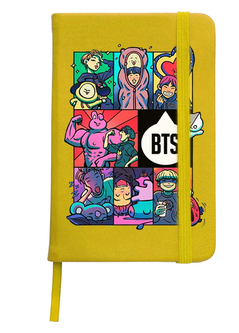 Блокнот А5 БТС (BTS) Желтый (92228-1078-SY) MobiPrint (257326314)