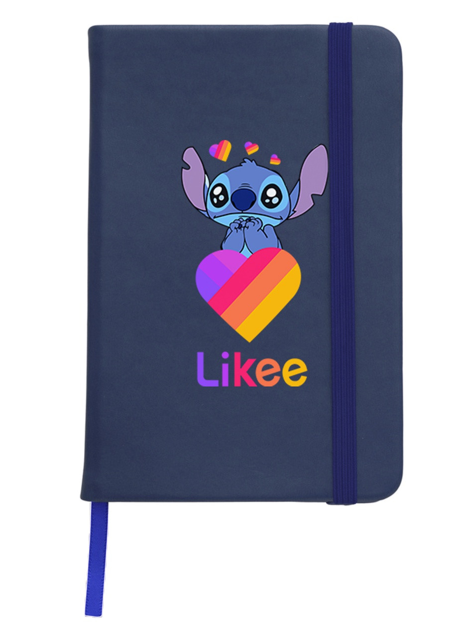 Блокнот А5 Стич Лайки (Stitch Likee) Темно-синій (92228-1596-NB) MobiPrint (257322632)