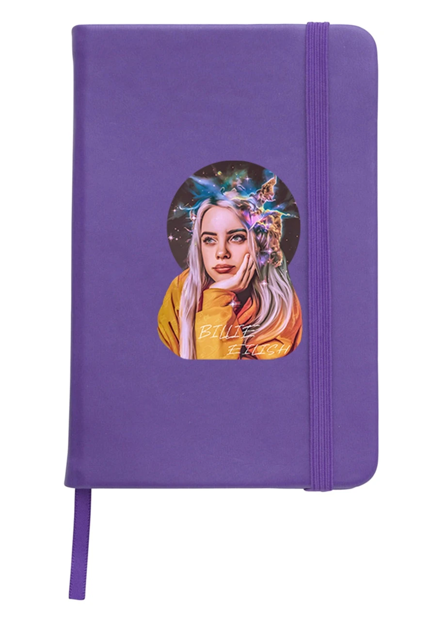 Блокнот А5 Біллі Айліш (Billie Eilish) Фіолетовий (92228-1605-PU) MobiPrint (257327092)