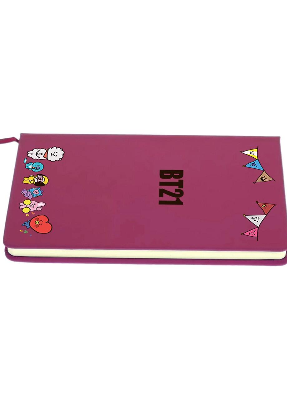 Блокнот А5 БТС (BTS) Малиновий (92228-1168-FU) MobiPrint (257323079)
