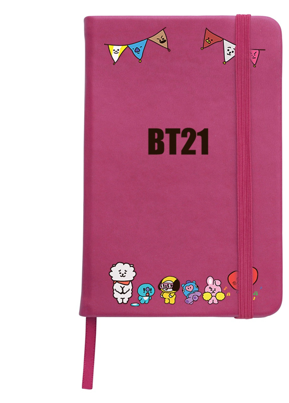 Блокнот А5 БТС (BTS) Малиновий (92228-1168-FU) MobiPrint (257323079)