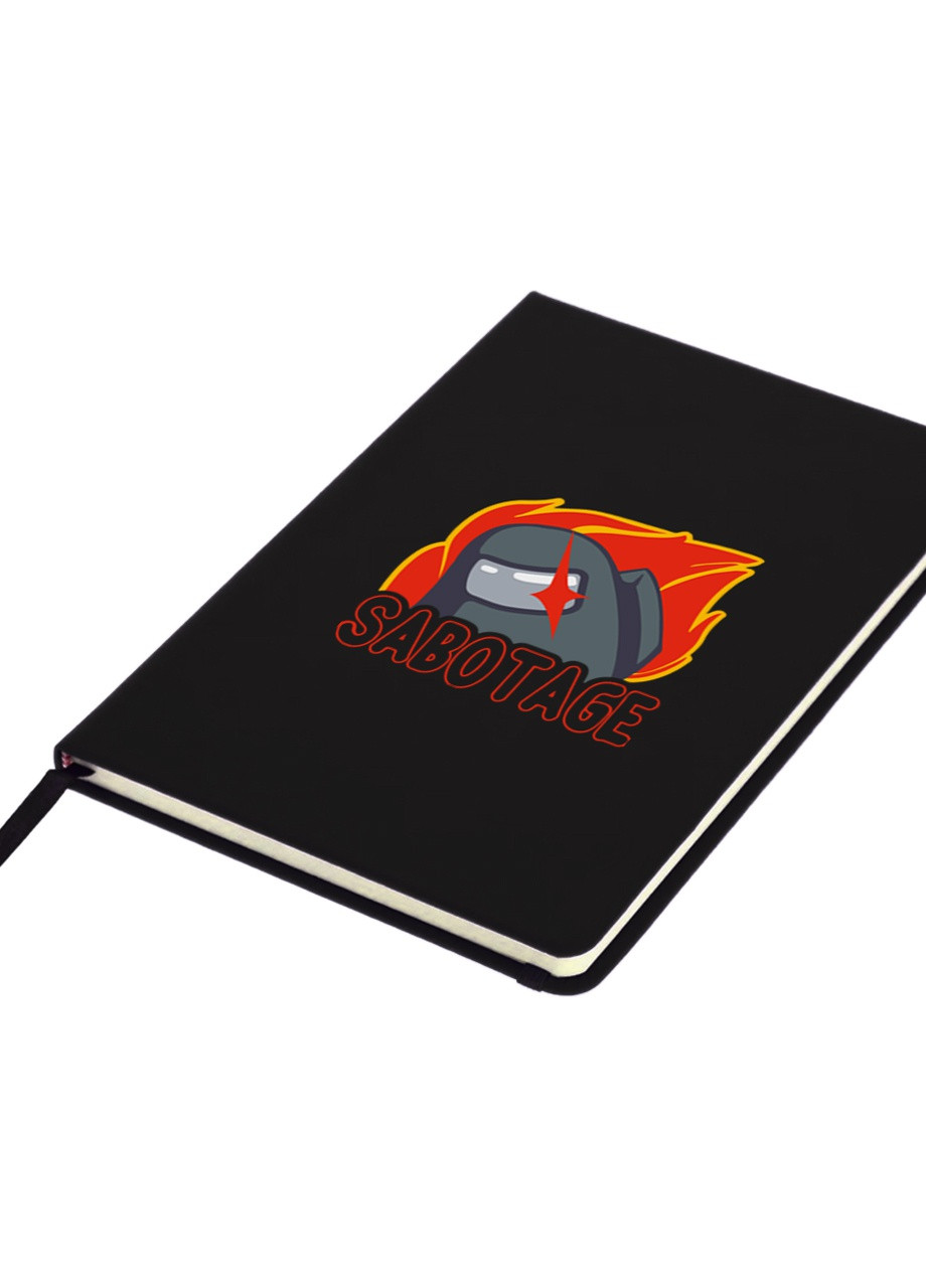 Блокнот А5 Амонг Ас (Sabotage Among Us) Чорний (92228-2426-BK) MobiPrint (257325104)