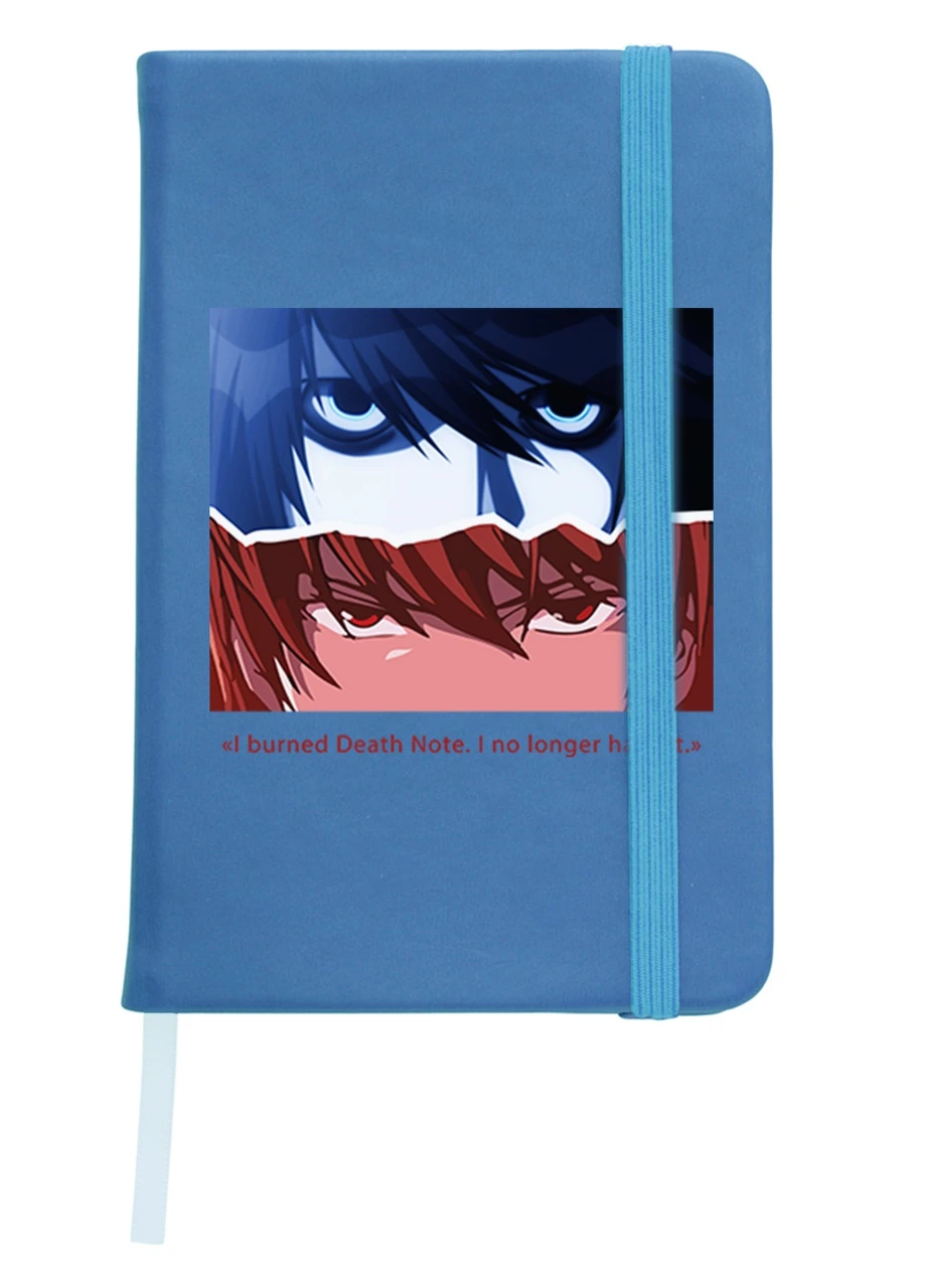 Блокнот А5 Ел Лоулайт та Кіра Зошит смерті (Death Note) Світло-блакитний (92228-2825-SK) MobiPrint (257324929)