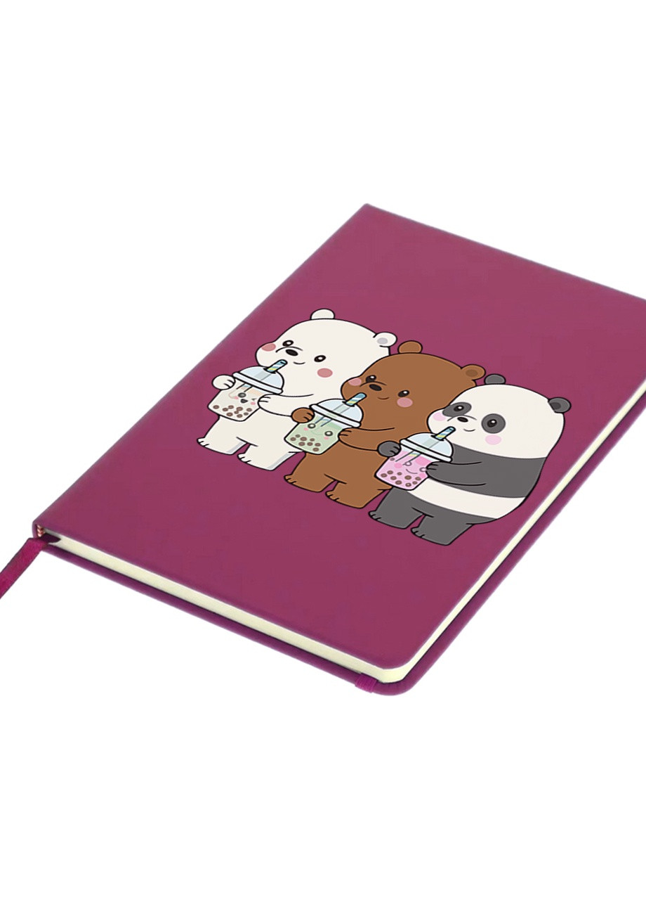 Блокнот А5 Вся правда о медведях (We Bare Bears) Малиновый (92228-2896-FU) MobiPrint (257323659)