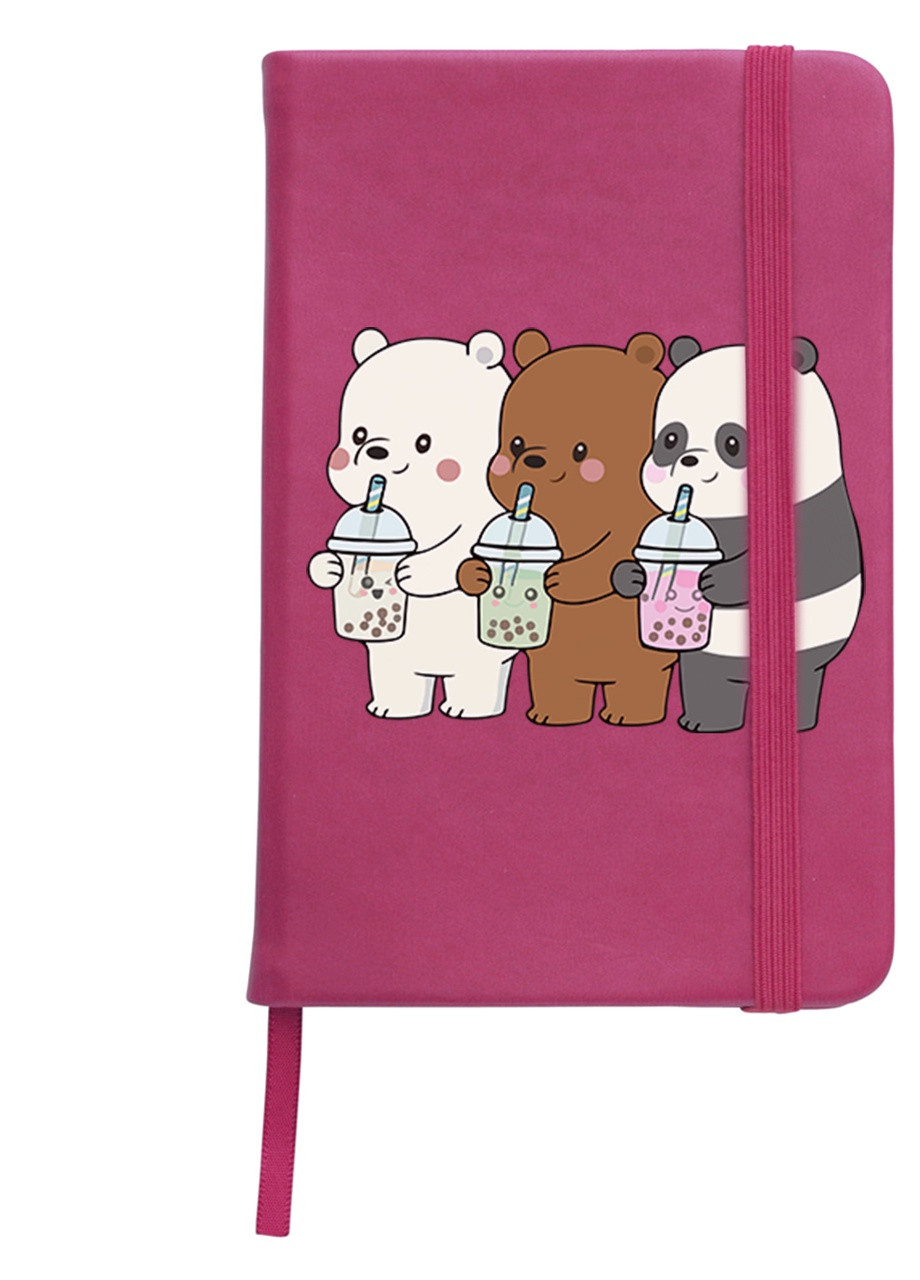 Блокнот А5 Вся правда о медведях (We Bare Bears) Малиновый (92228-2896-FU) MobiPrint (257323659)