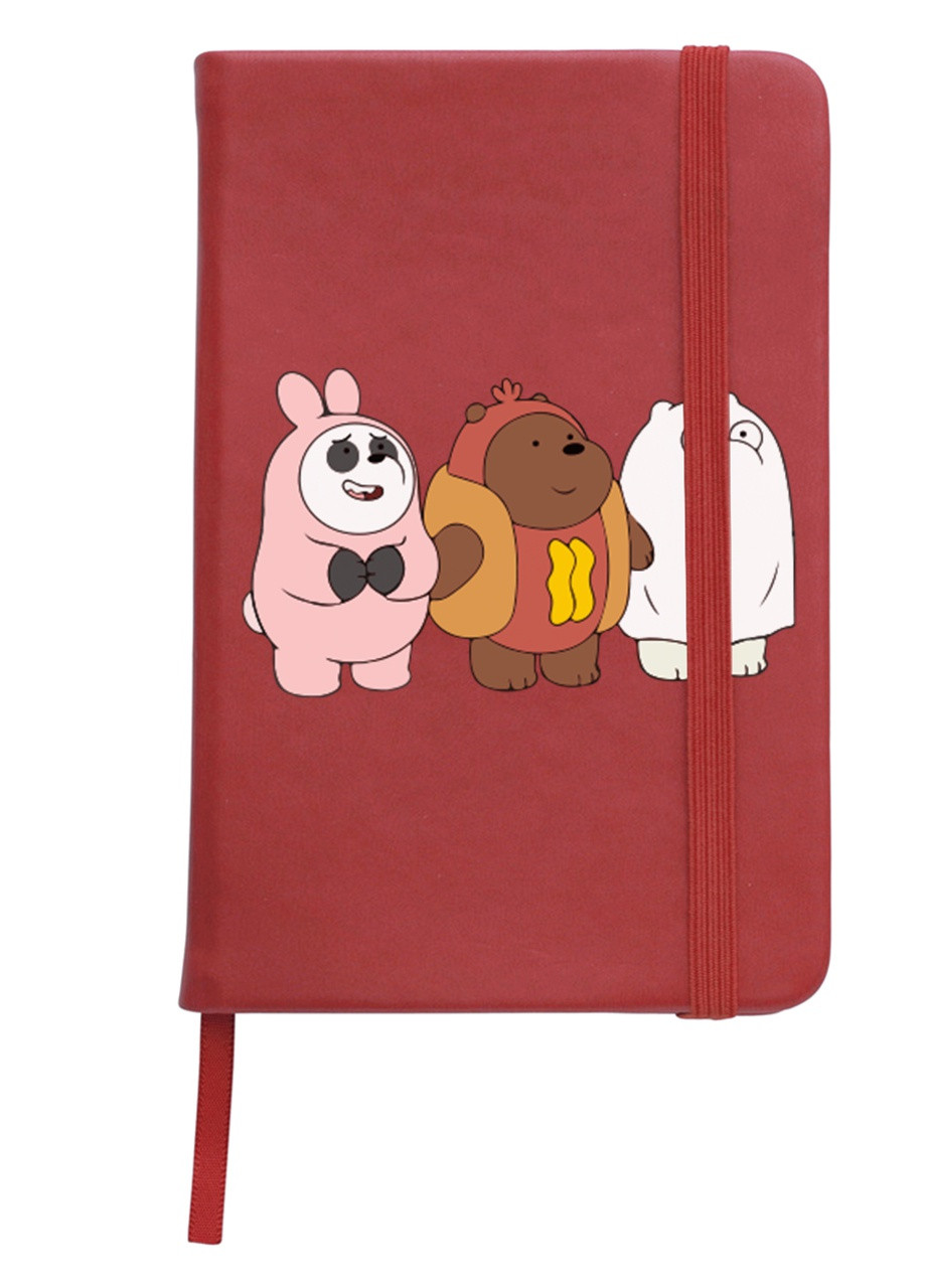 Блокнот А5 Вся правда о медведях (We Bare Bears) Красный (92228-2905-RD) MobiPrint (257322235)