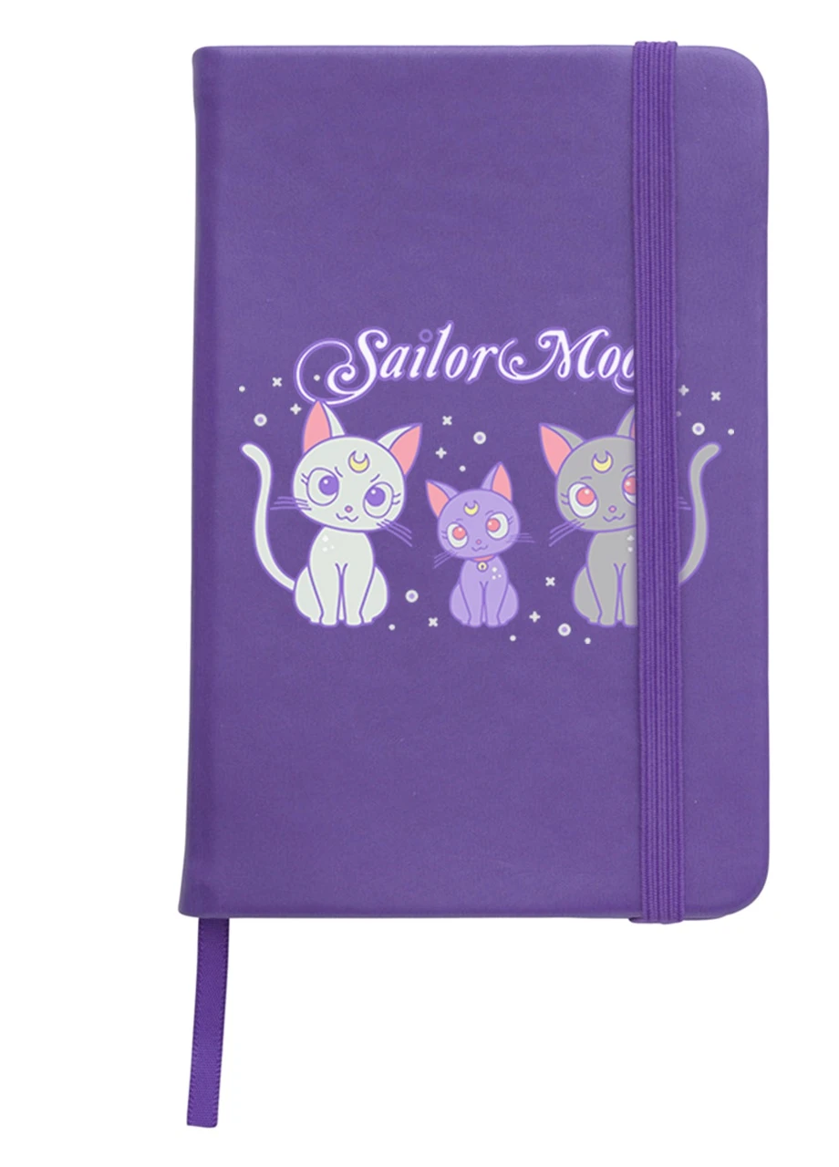 Блокнот А5 Місяць Кішки Сейлор Мун (anime Sailor Moon Cats) Фіолетовий (92228-2920-PU) MobiPrint (257324769)