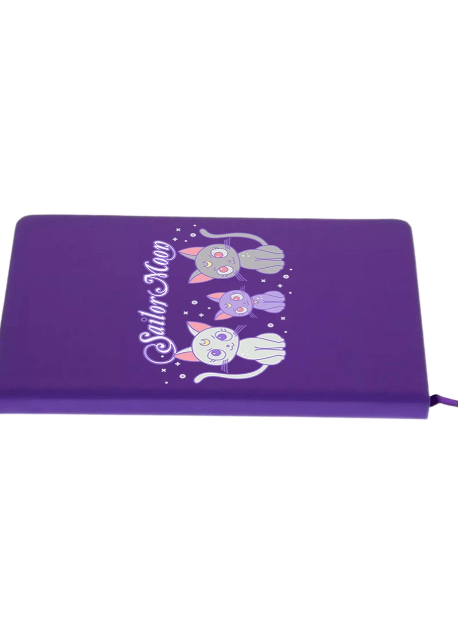 Блокнот А5 Місяць Кішки Сейлор Мун (anime Sailor Moon Cats) Фіолетовий (92228-2920-PU) MobiPrint (257324769)