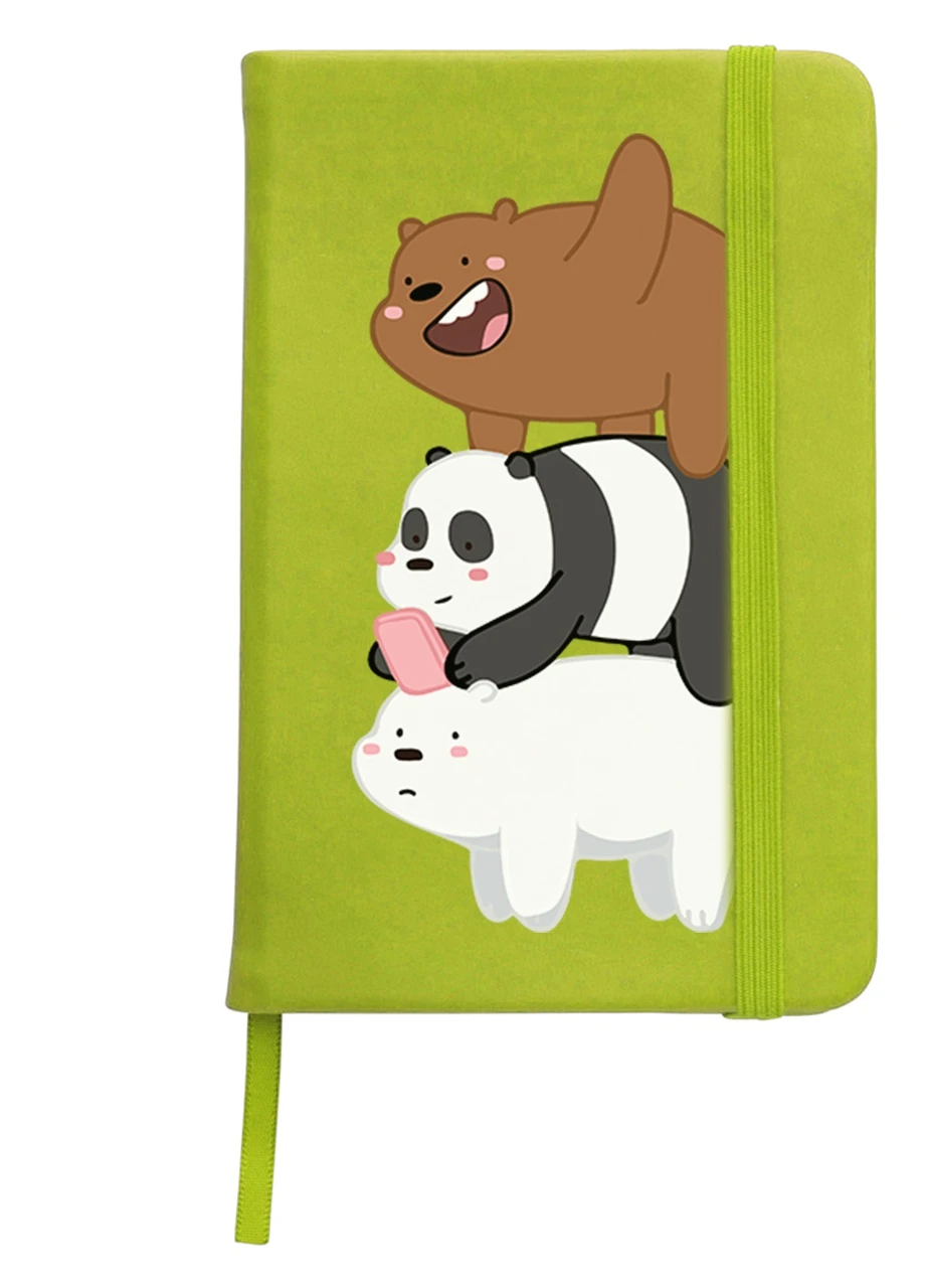Блокнот А5 Три ведмеді (We Bare bears) Салатовий (92228-2643-LM) MobiPrint (257324729)