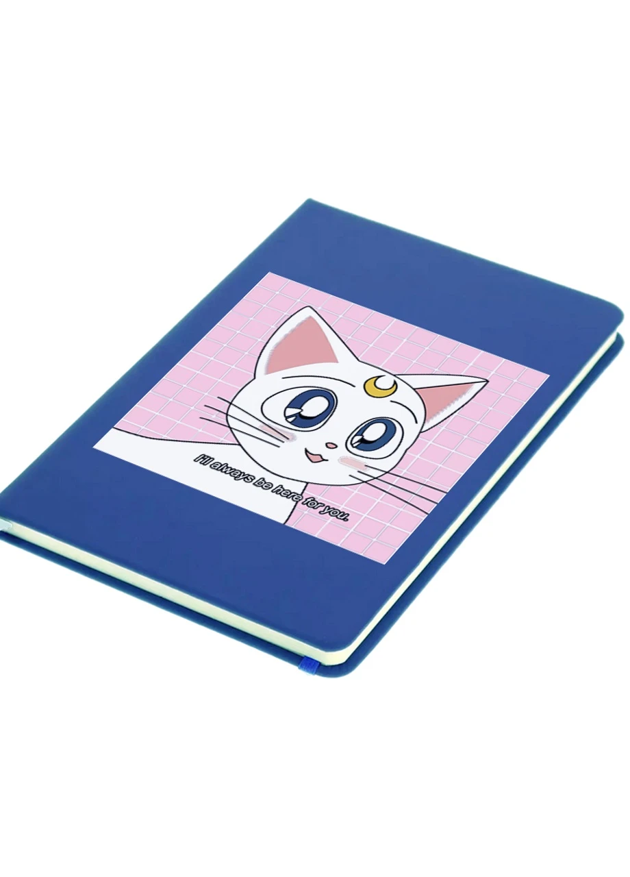 Блокнот А5 Місяць Кішки Сейлор Мун (anime Sailor Moon Cats) Світло-блакитний (92228-2919-SK) MobiPrint (257324296)