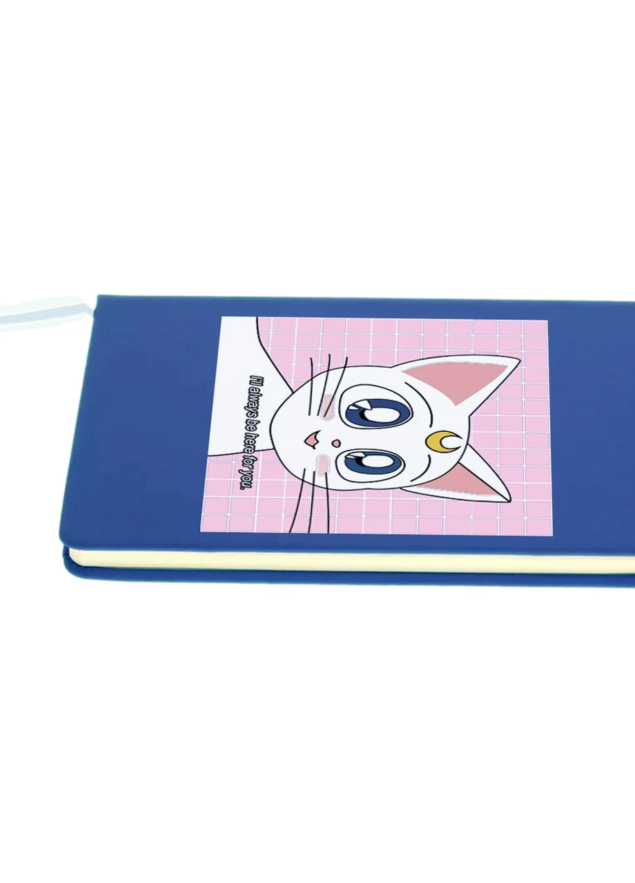 Блокнот А5 Місяць Кішки Сейлор Мун (anime Sailor Moon Cats) Світло-блакитний (92228-2919-SK) MobiPrint (257324296)