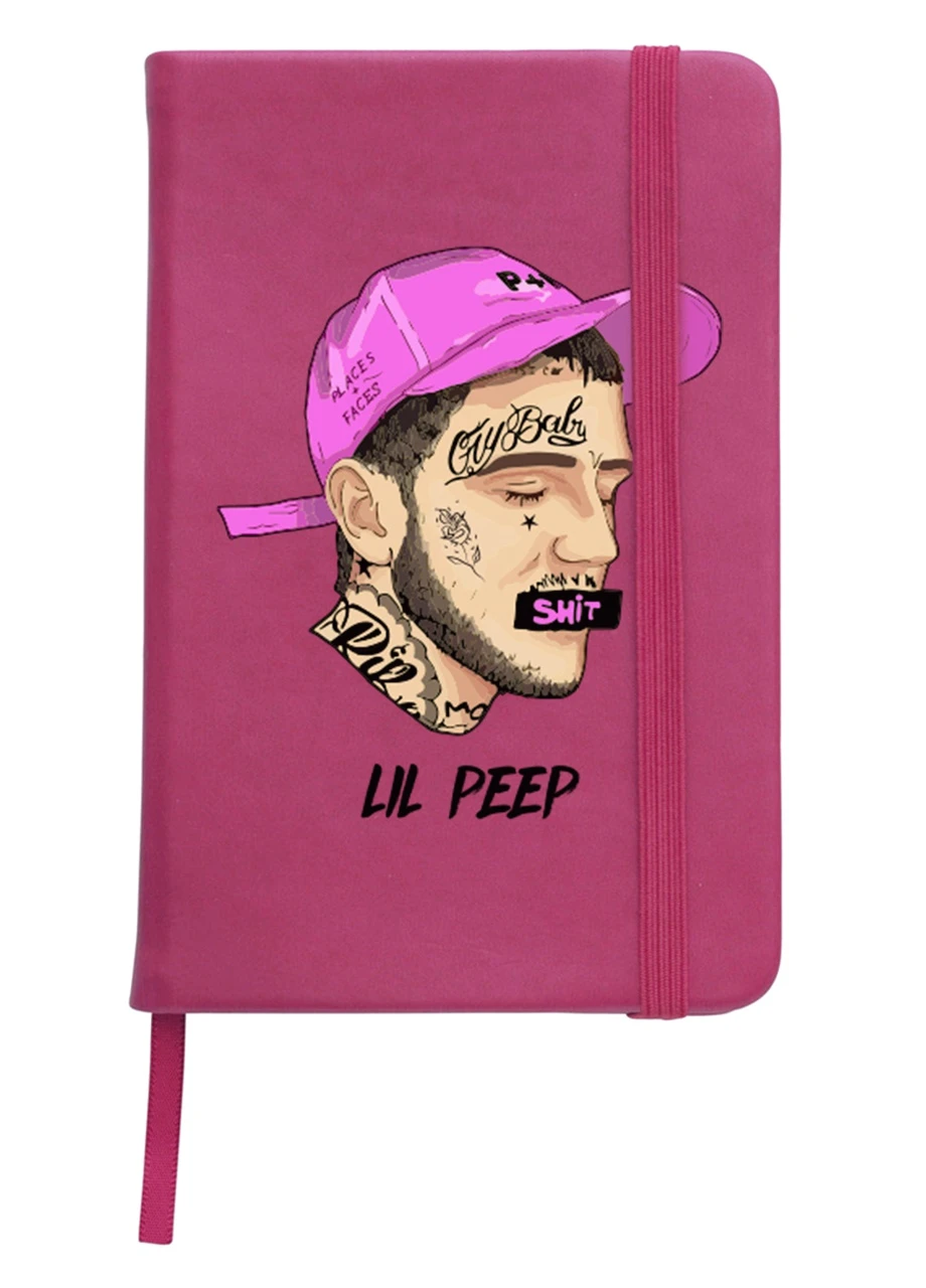 Блокнот А5 Ліл Піп (Lil Peep) Малиновий (92228-2635-FU) MobiPrint (257324192)