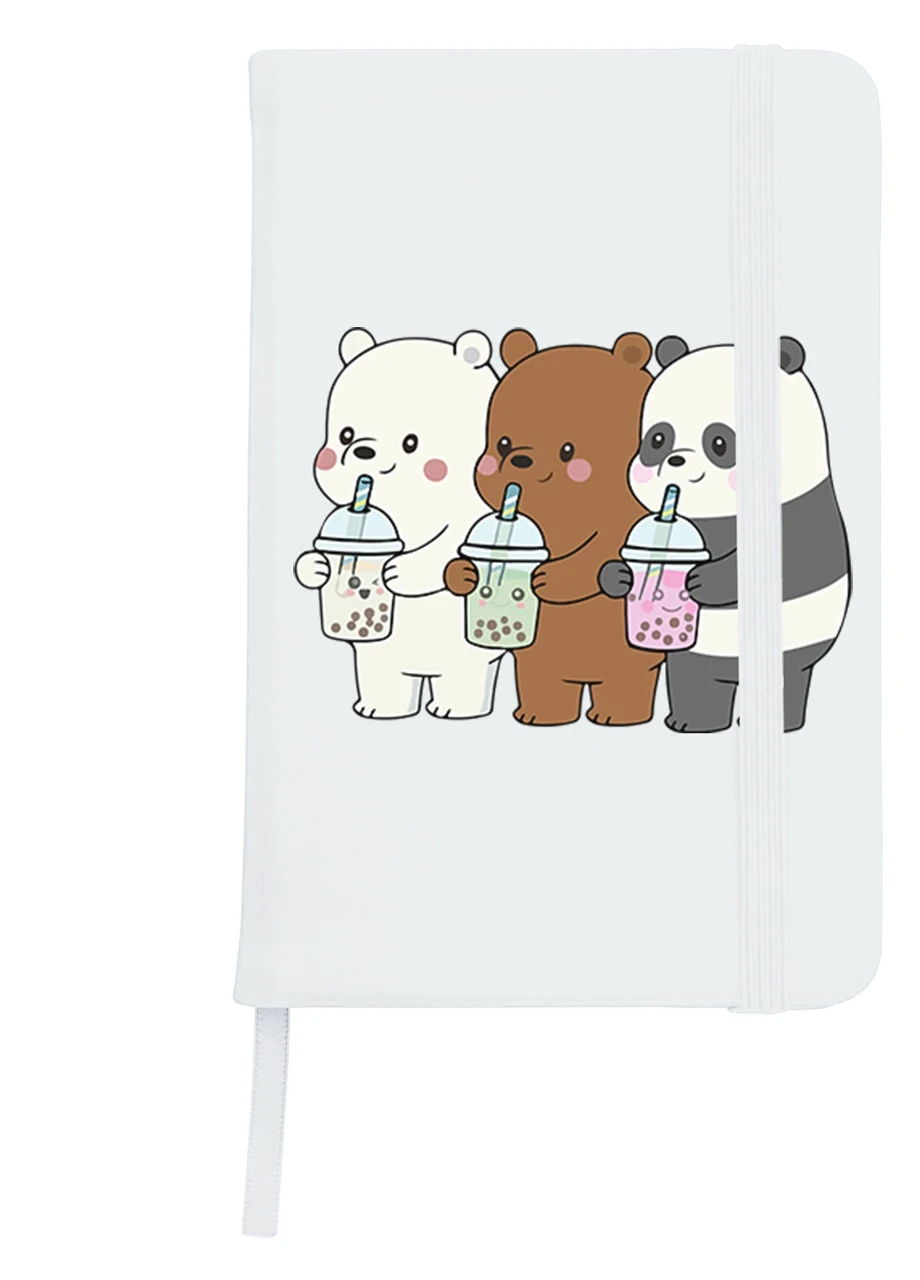 Блокнот А5 Вся правда о медведях (We Bare Bears) Белый (92228-2896-WT) MobiPrint (257321701)