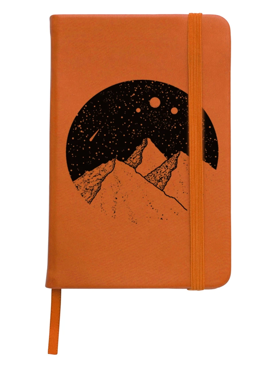 Блокнот А5 Зіркові гори (Starry mountains) Помаранчевий (92228-2846-OG) MobiPrint (257324598)