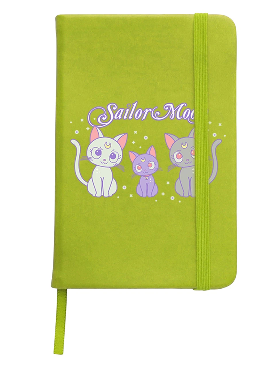 Блокнот А5 Місяць Кішки Сейлор Мун (anime Sailor Moon Cats) Салатовий (92228-2920-LM) MobiPrint (257327526)
