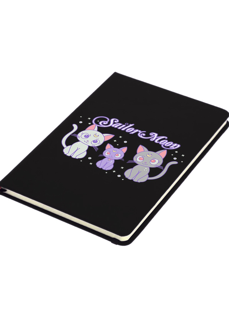 Блокнот А5 Місяць Кішки Сейлор Мун (anime Sailor Moon Cats) Чорний (92228-2920-BK) MobiPrint (257328973)