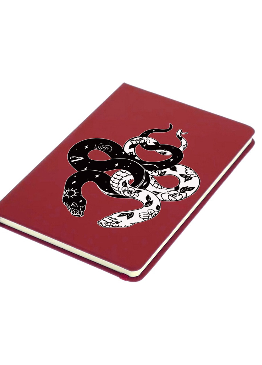 Блокнот А5 Інь Янь Змії (Yin Yang Snake) Червоний (92228-2850-RD) MobiPrint (257327529)