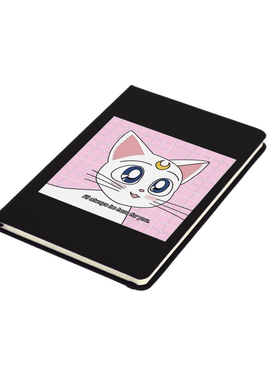 Блокнот А5 Місяць Кішки Сейлор Мун (anime Sailor Moon Cats) Чорний (92228-2919-BK) MobiPrint (257326749)