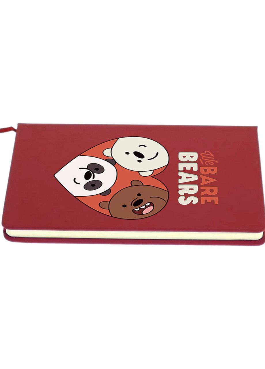 Блокнот А5 Вся правда о медведях (We Bare Bears) Красный (92228-2669-RD) MobiPrint (257322091)