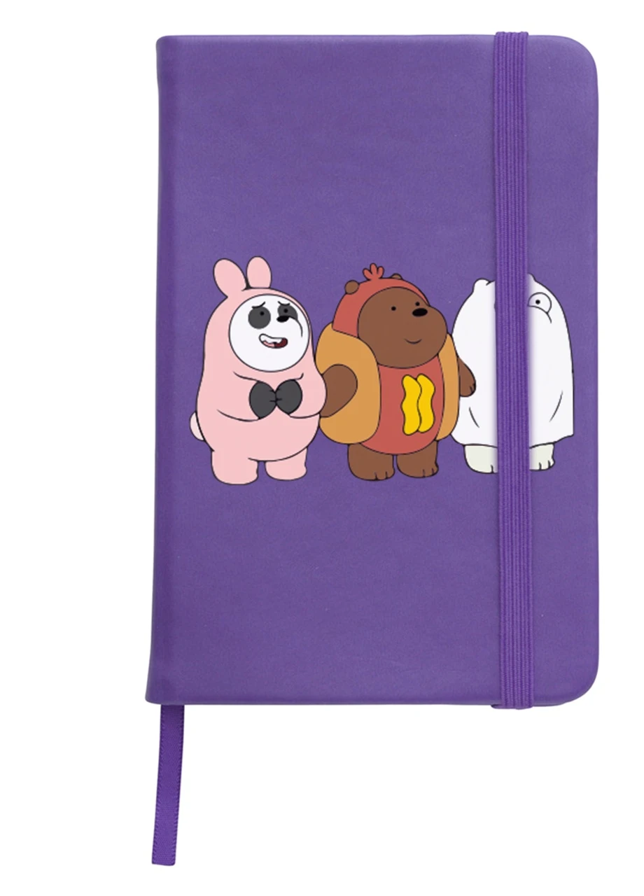 Блокнот А5 Вся правда о медведях (We Bare Bears) Фиолетовый (92228-2905-PU) MobiPrint (257328301)