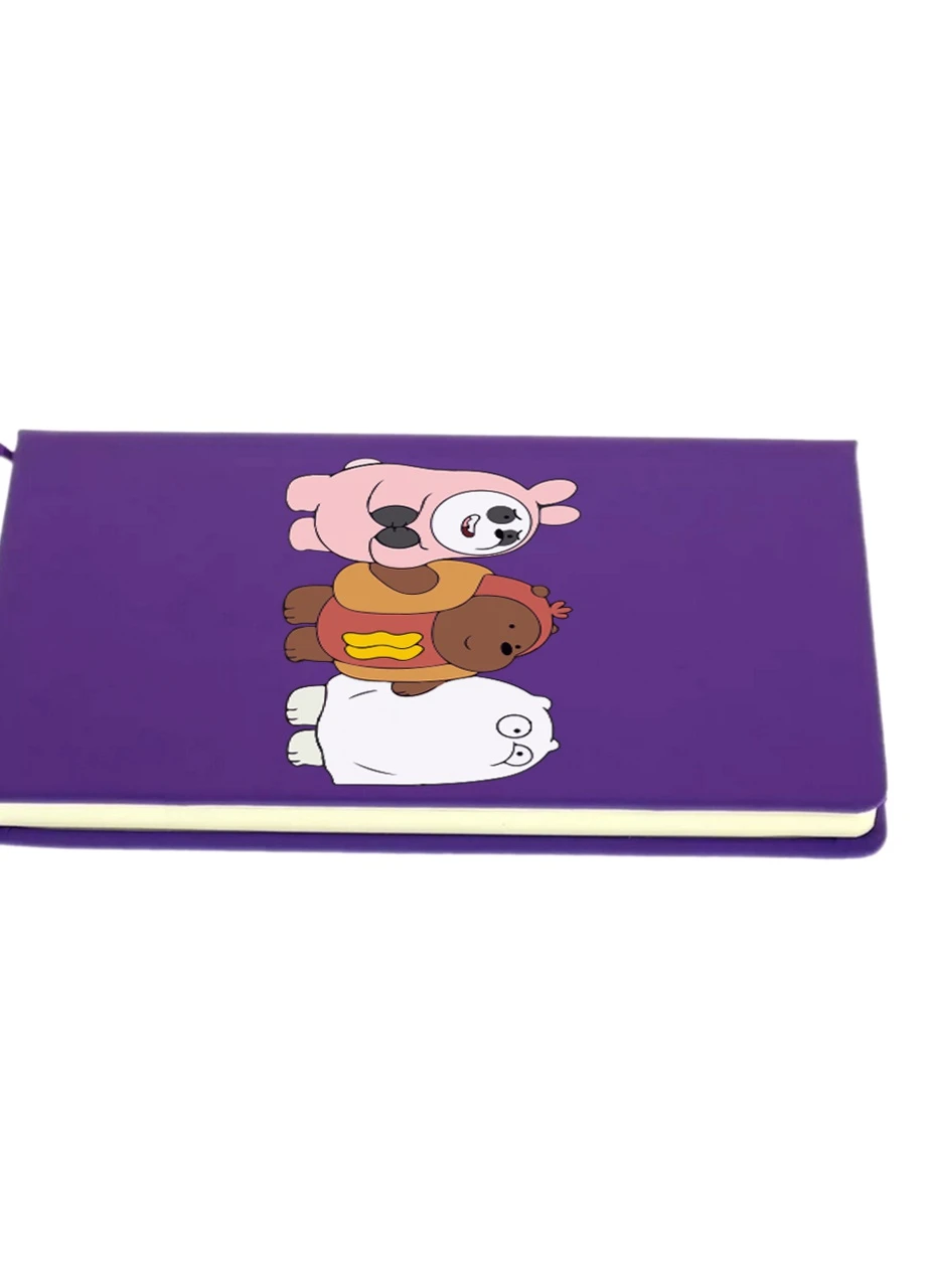 Блокнот А5 Вся правда о медведях (We Bare Bears) Фиолетовый (92228-2905-PU) MobiPrint (257328301)