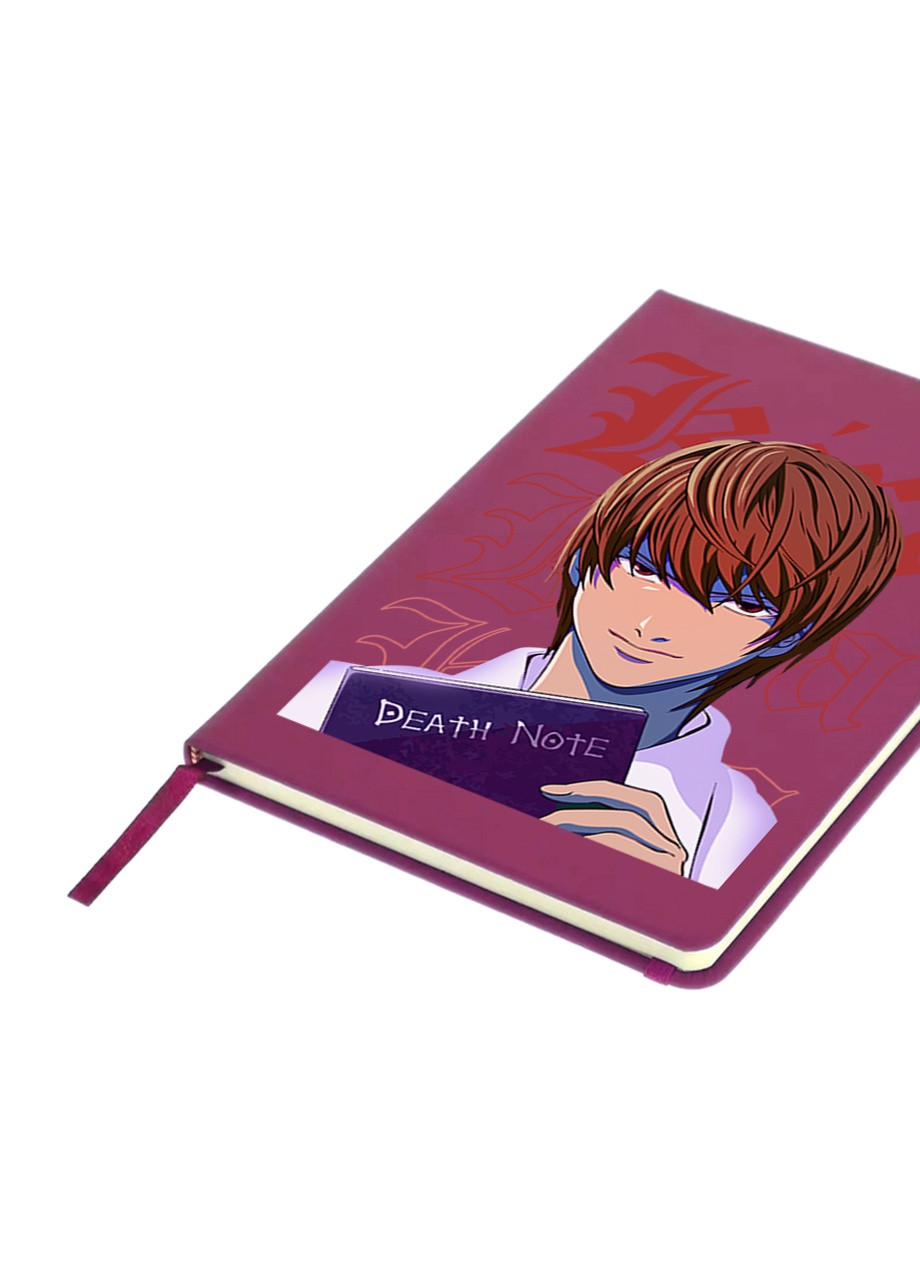 Блокнот А5 Кіра Зошит смерті (Kira Death Note) Малиновий (92228-2823-FU) MobiPrint (257325375)