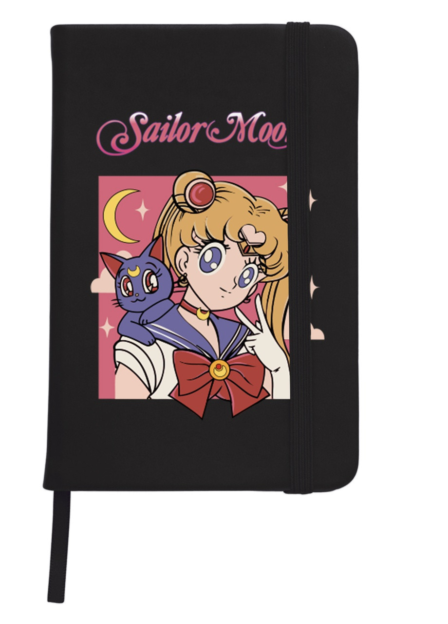 Блокнот А5 Сейлор Мун (Sailor Moon) Черный (92228-2659-BK) MobiPrint (257327452)
