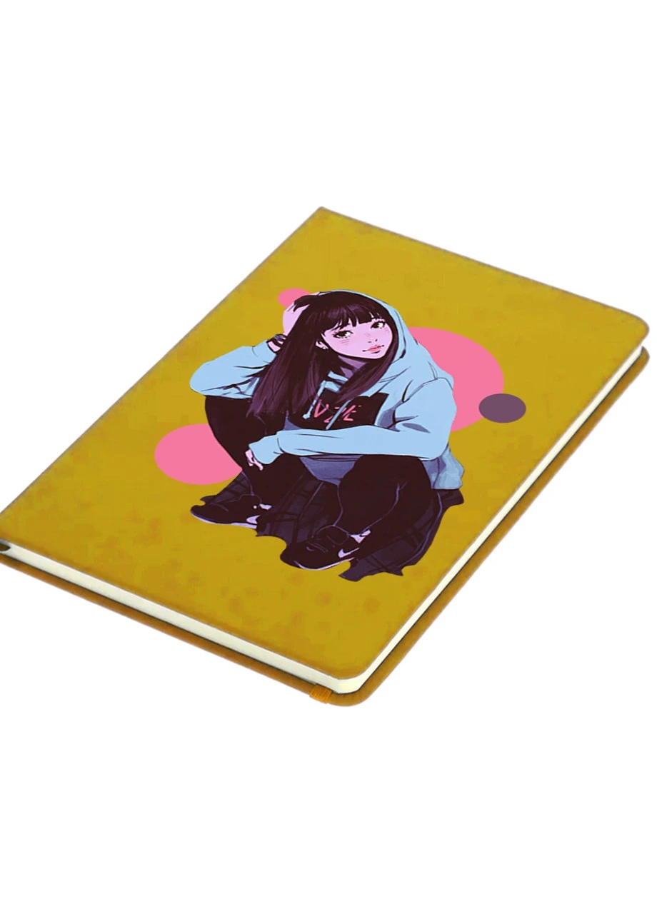 Блокнот А5 Дівчина (Girl) Жовтий (92228-2836-SY) MobiPrint (257326672)
