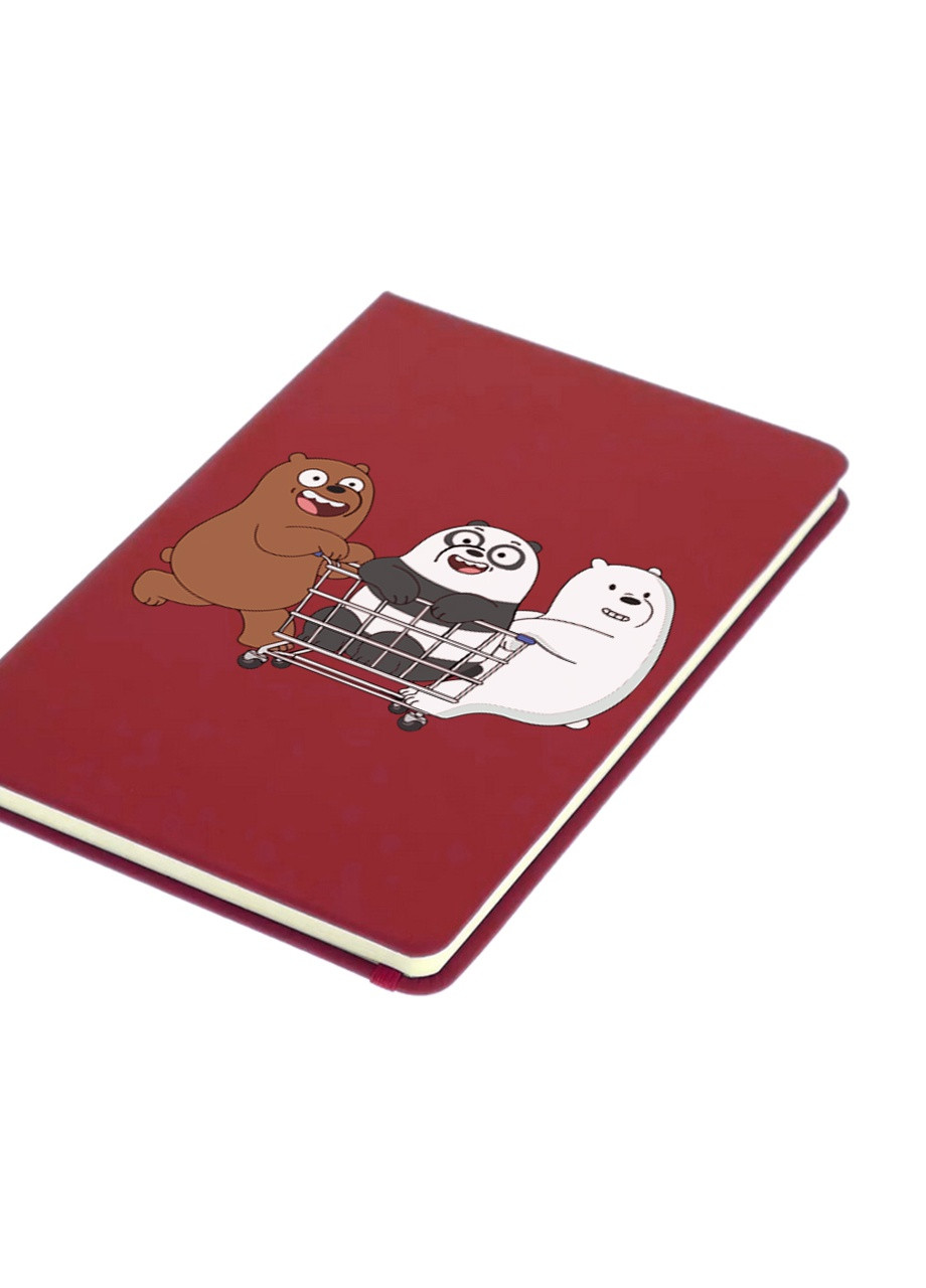 Блокнот А5 Вся правда о медведях (We Bare Bears) Красный (92228-2891-RD) MobiPrint (257322960)