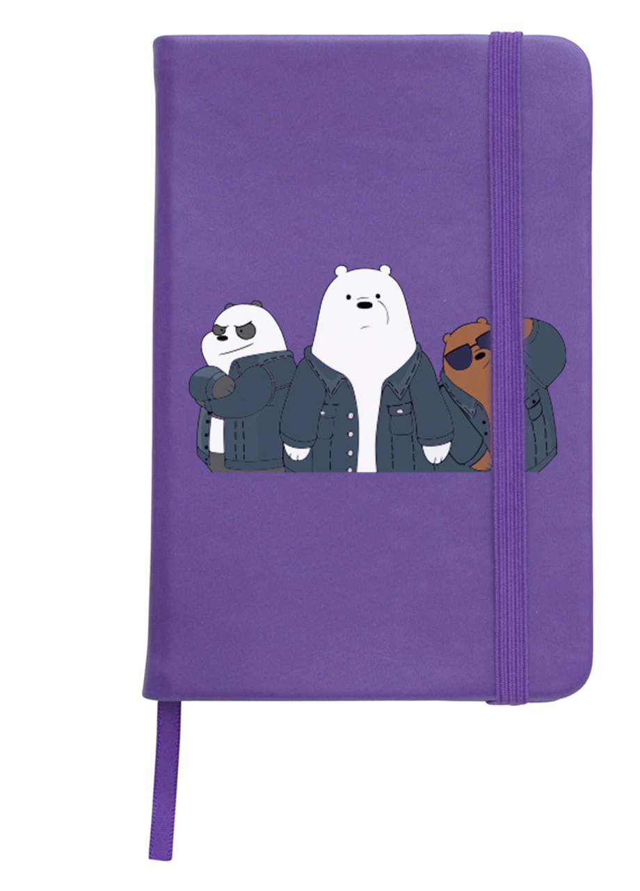Блокнот А5 Вся правда про ведмедів (We Bare Bears) Фіолетовий (92228-2895-PU) MobiPrint (257324324)