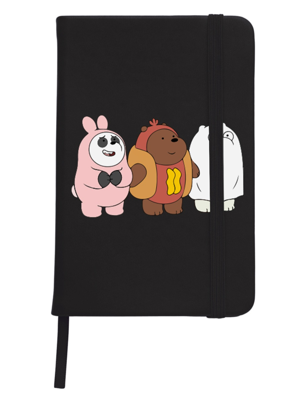 Блокнот А5 Вся правда про ведмедів (We Bare Bears) Чорний (92228-2905-BK) MobiPrint (257325061)
