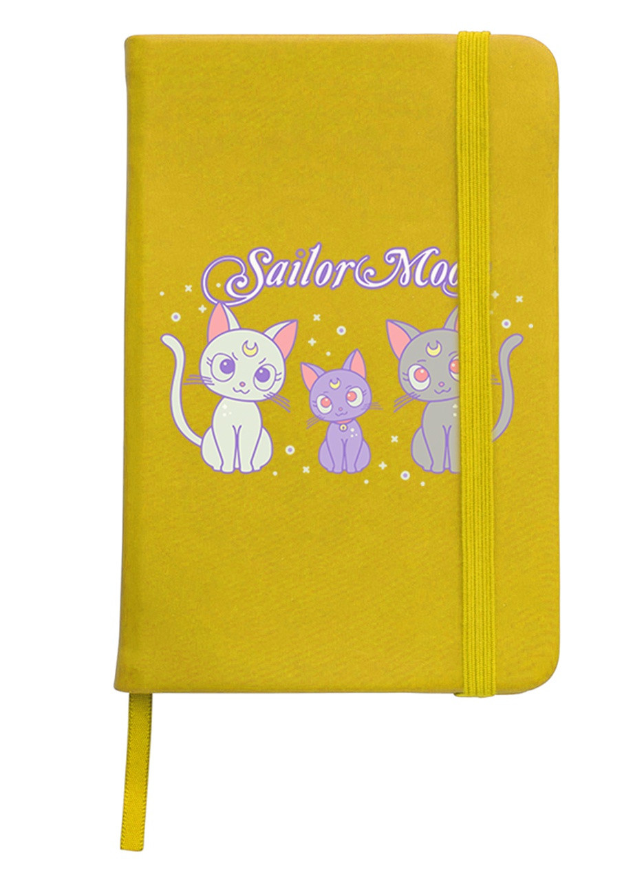 Блокнот А5 Місяць Кішки Сейлор Мун (anime Sailor Moon Cats) Жовтий (92228-2920-SY) MobiPrint (257328730)