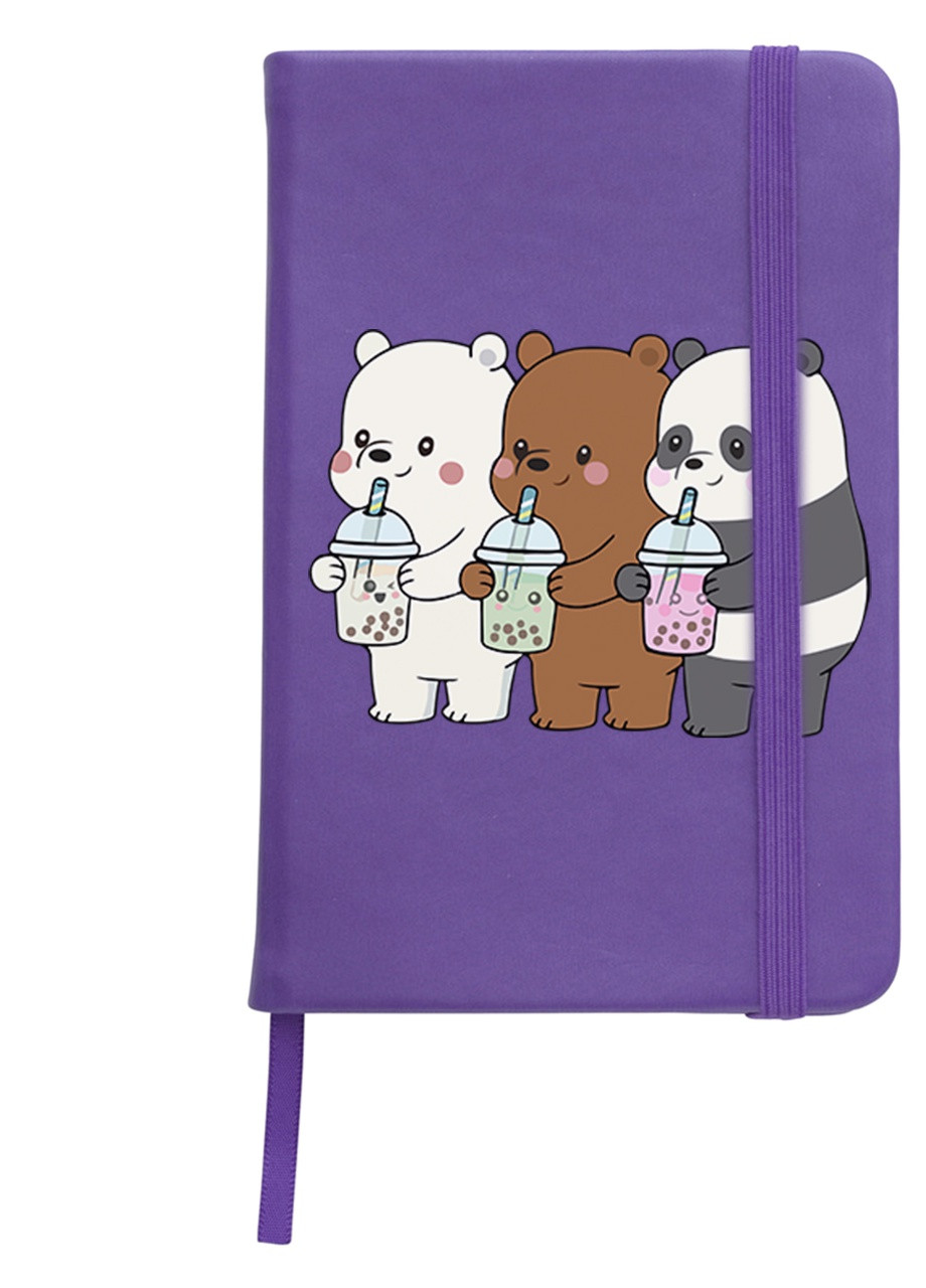 Блокнот А5 Вся правда о медведях (We Bare Bears) Фиолетовый (92228-2896-PU) MobiPrint (257326316)