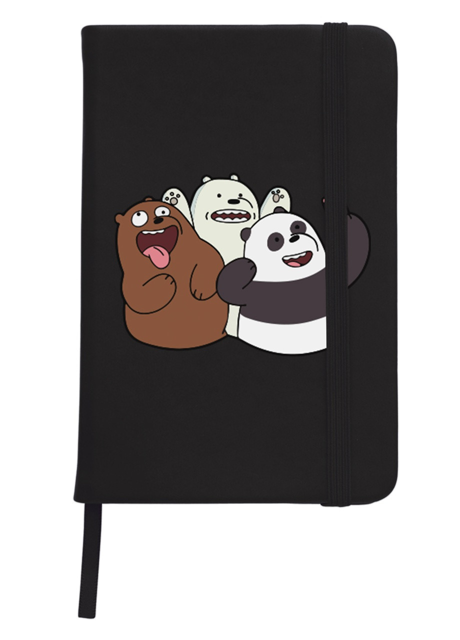 Блокнот А5 Вся правда про ведмедів (We Bare Bears) Чорний (92228-2665-BK) MobiPrint (257325323)