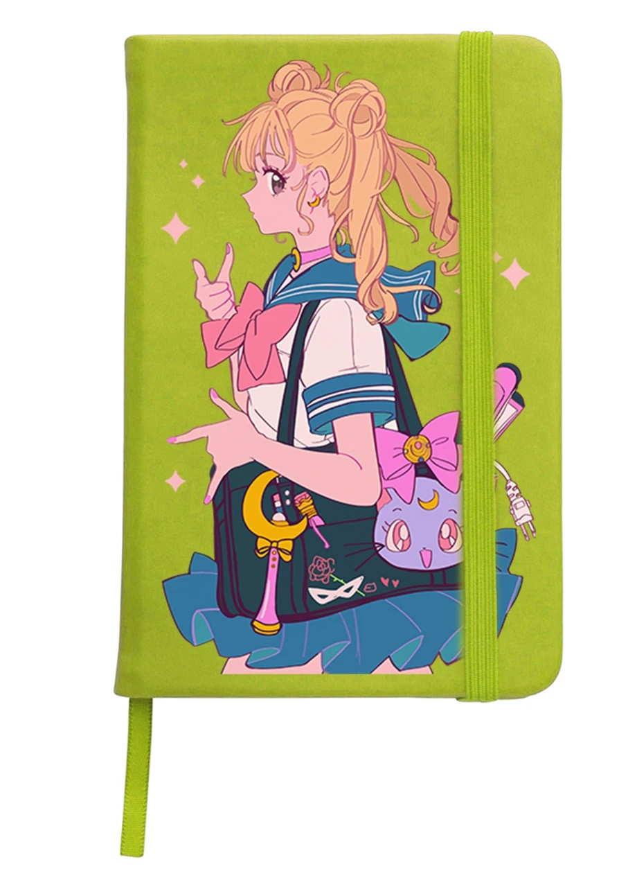 Блокнот А5 Сейлор Мун (Sailor Moon) Салатовий (92228-2910-LM) MobiPrint (257324793)