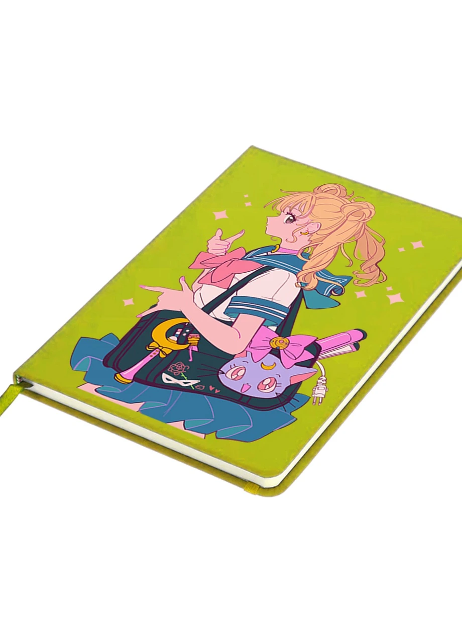 Блокнот А5 Сейлор Мун (Sailor Moon) Салатовий (92228-2910-LM) MobiPrint (257324793)