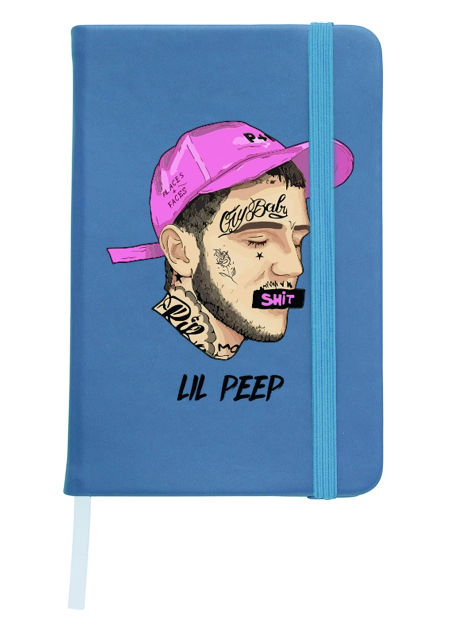 Блокнот А5 Лил Пип (Lil Peep) Светло-голубой (92228-2635-SK) MobiPrint (257326153)