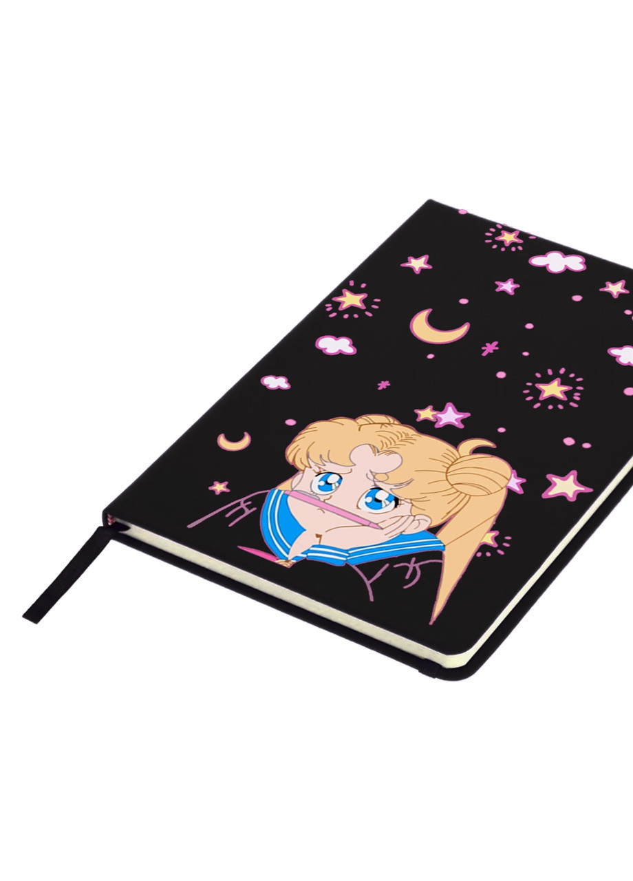 Блокнот А5 Сейлор Мун (Sailor Moon) Черный (92228-2912-BK) MobiPrint (257326857)