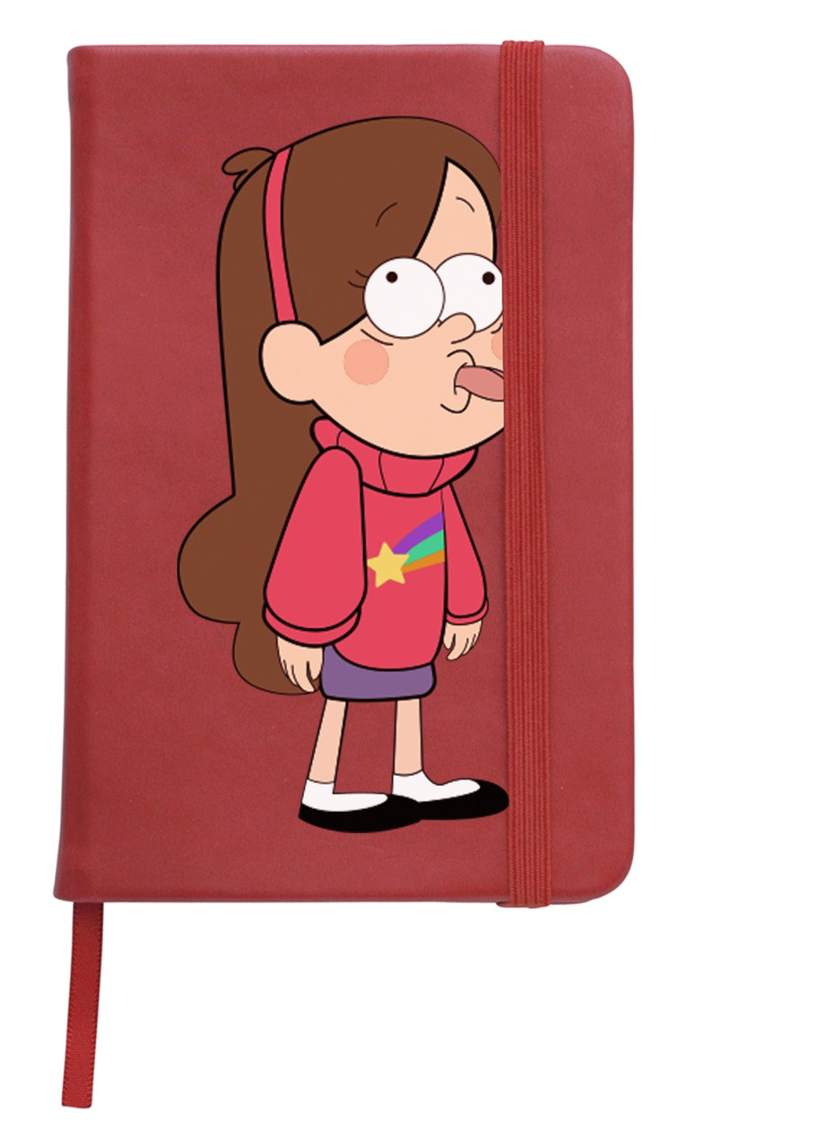 Блокнот А5 Мейбл Пайнс Гравіті Фолз (Mabel Pines Gravity Falls) Червоний (92228-2625-RD) MobiPrint (257324073)