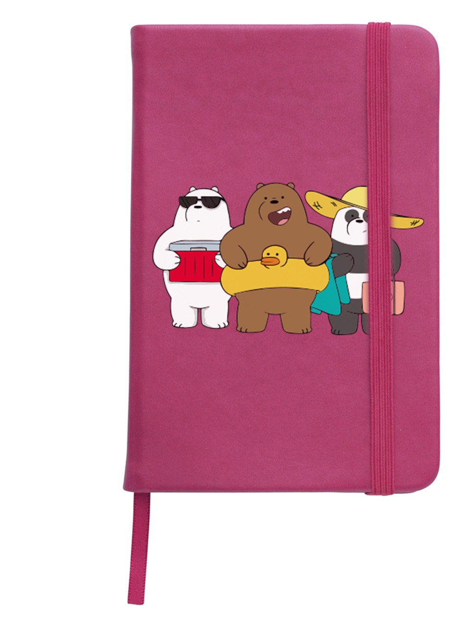 Блокнот А5 Вся правда о медведях (We Bare Bears) Малиновый (92228-2893-FU) MobiPrint (257323741)