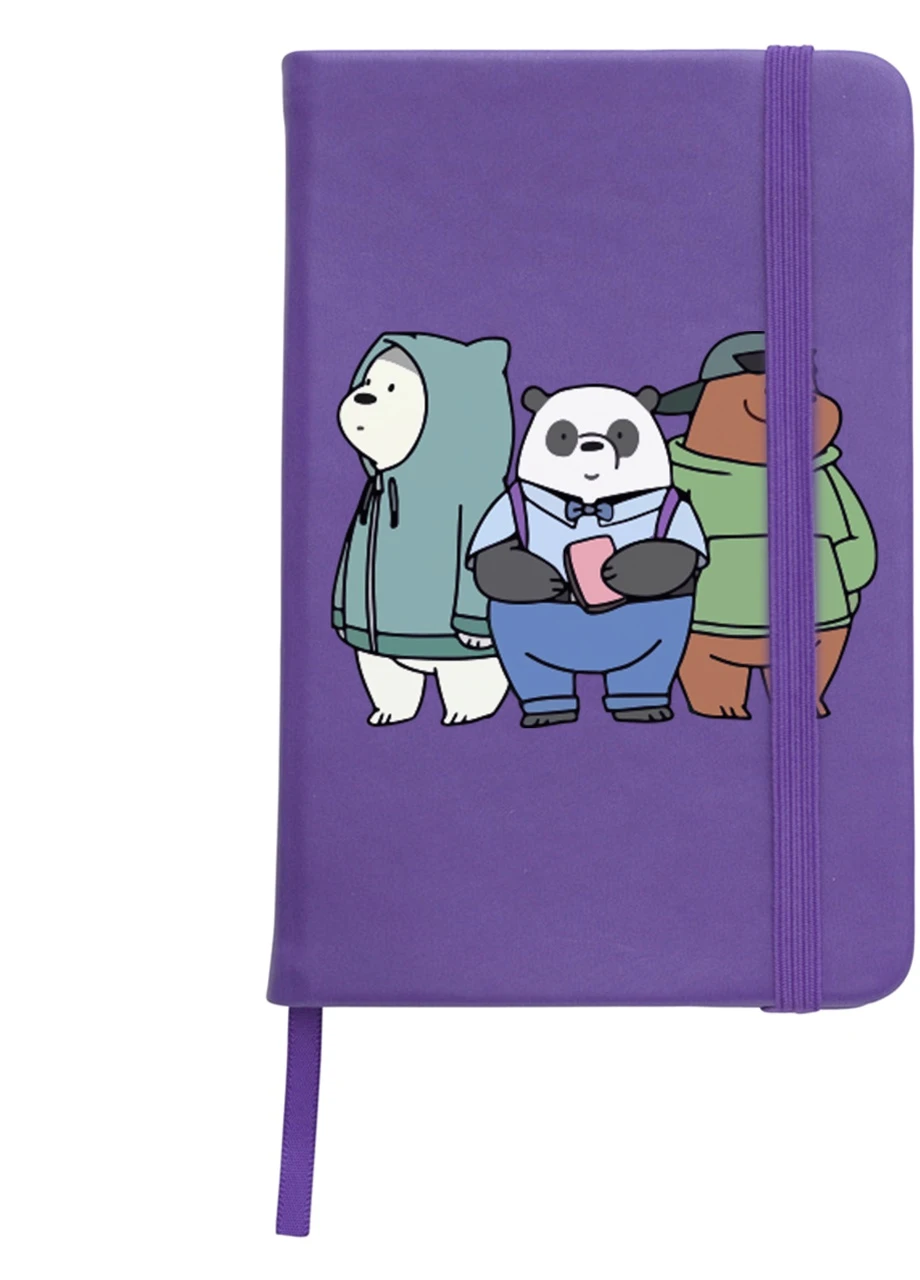 Блокнот А5 Вся правда о медведях (We Bare Bears) Фиолетовый (92228-2898-PU) MobiPrint (257326888)