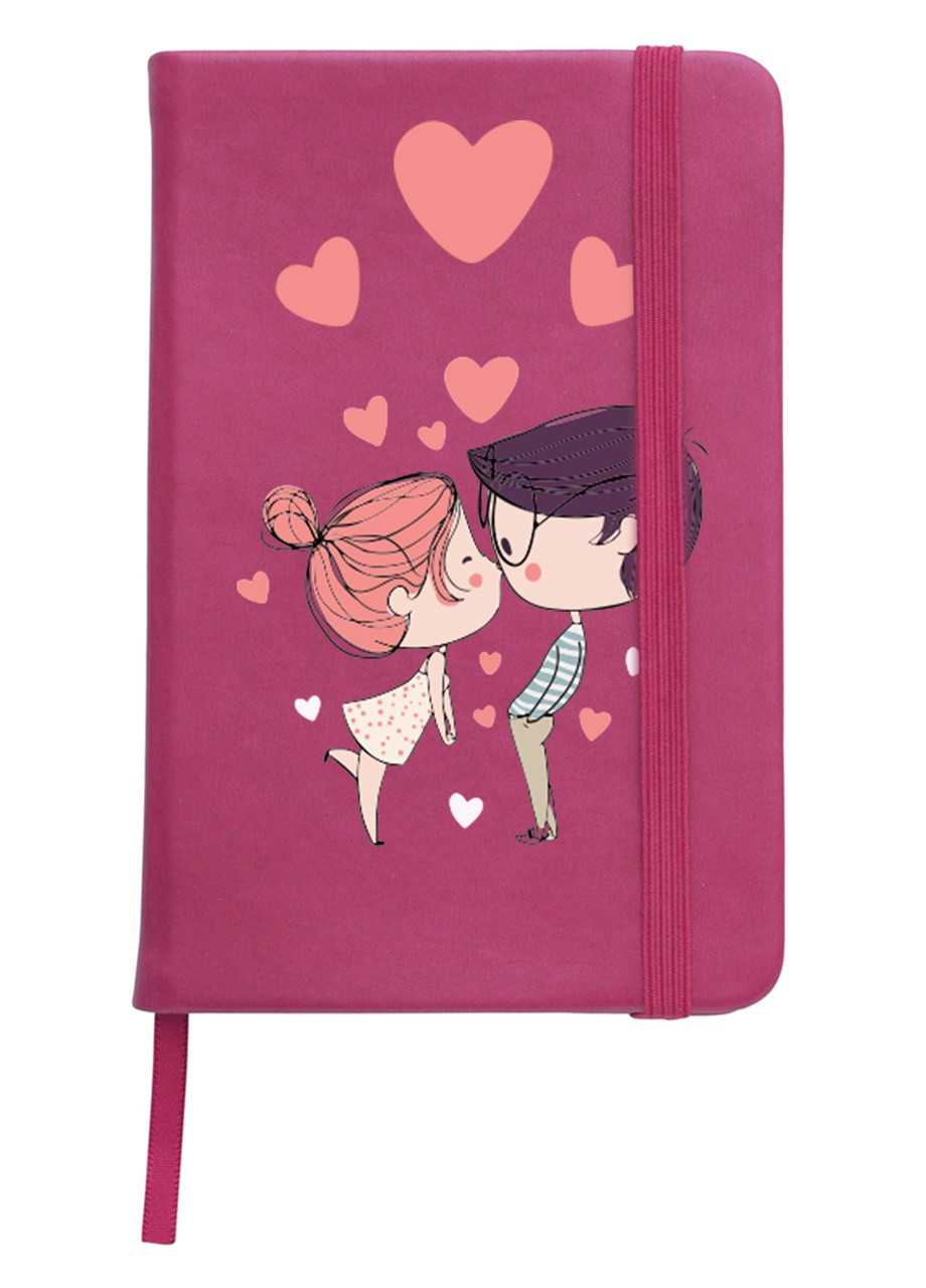 Блокнот А5 С днем Святого Валентина (Happy Valentine's day) Малиновый (92228-2644-FU) MobiPrint (257322934)