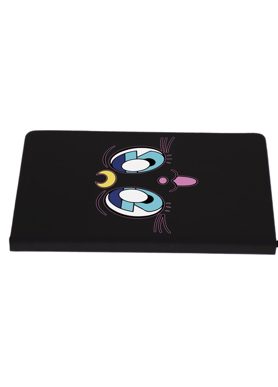 Блокнот А5 Місяць Кішки Сейлор Мун (anime Sailor Moon Cats) Чорний (92228-2921-BK) MobiPrint (257322657)